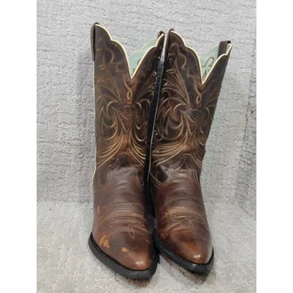 ARIAT Heritage 15728 Women’s Size 9B Brown Leather Pointed Toe Western Boots